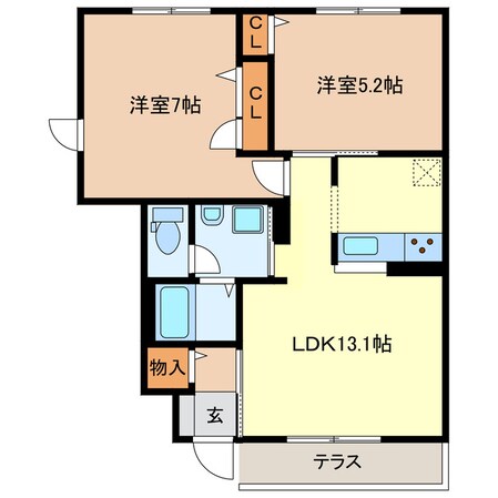 ロワジールの物件間取画像